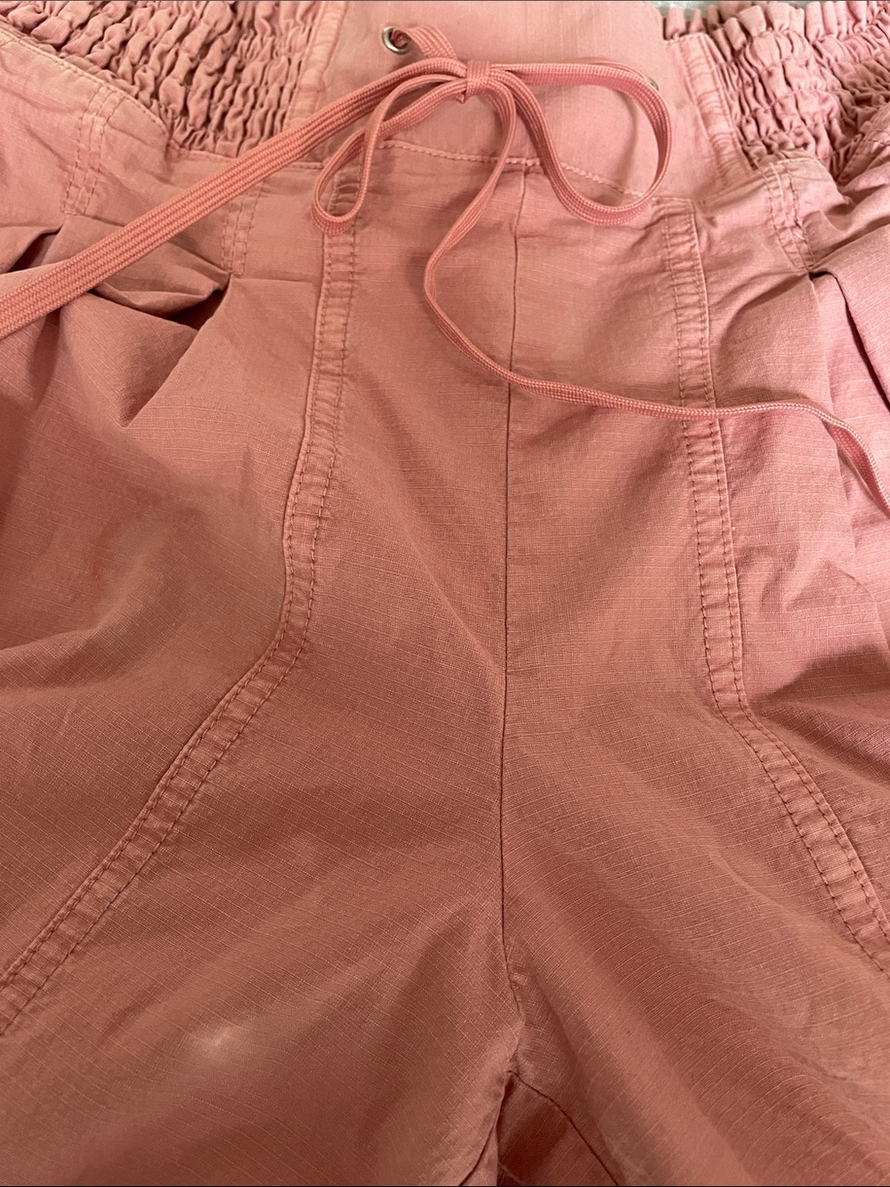 Anthropologie Dusty Rose Smocked Waist Wide Leg Parachute Pants Size Small - Picture 11 of 11